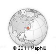 Outline Map of the Area around 38° 9' 19" N, 131° 49' 29" E, rectangular outline