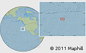 Savanna Style Location Map of the area around 38° 9' 19" N, 131° 40' 30" W, hill shading