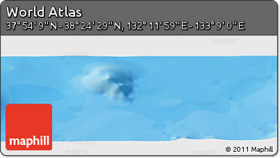 Political Panoramic Map of the Area around 38° 9' 19" N, 132° 40' 30" E