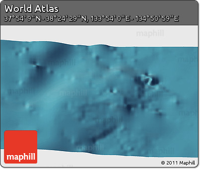 Satellite 3D Map of the Area around 38° 9' 19" N, 134° 22' 30" E