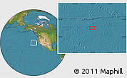Satellite Location Map of the area around 38° 9' 19" N, 134° 13' 29" W
