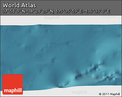 Satellite 3D Map of the Area around 38° 9' 19" N, 136° 4' 29" E