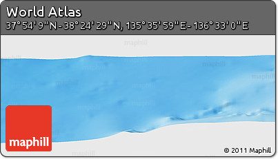 Physical Panoramic Map of the Area around 38° 9' 19" N, 136° 4' 29" E