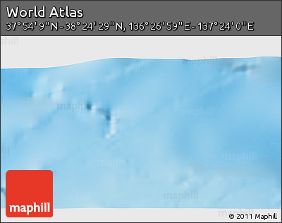 Physical 3D Map of the Area around 38° 9' 19" N, 136° 55' 30" E