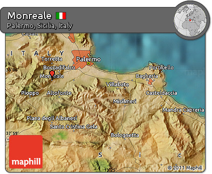 Satellite Map of Monreale