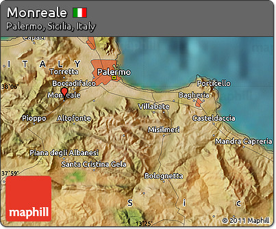 Satellite Map of Monreale