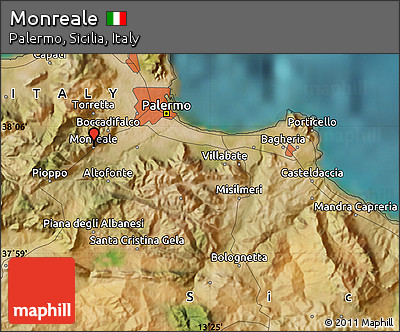 Satellite Map of Monreale