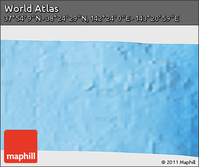 Physical 3D Map of the Area around 38° 9' 19" N, 142° 52' 30" E