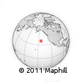 Outline Map of the Area around 38° 9' 19" N, 143° 34' 29" W, rectangular outline