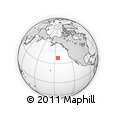Outline Map of the Area around 38° 9' 19" N, 144° 25' 30" W, rectangular outline