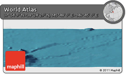 Satellite Panoramic Map of the Area around 38° 9' 19" N, 146° 16' 30" E