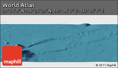 Satellite Panoramic Map of the Area around 38° 9' 19" N, 146° 16' 30" E