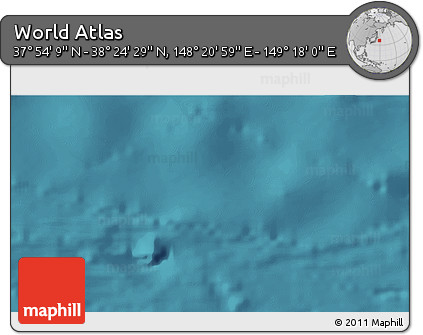 Satellite 3D Map of the Area around 38° 9' 19" N, 148° 49' 29" E
