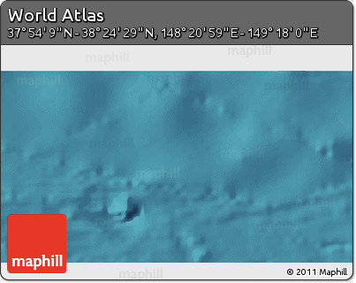 Satellite 3D Map of the Area around 38° 9' 19" N, 148° 49' 29" E
