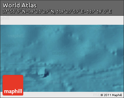 Satellite 3D Map of the Area around 38° 9' 19" N, 148° 49' 29" E