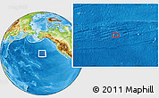 Physical Location Map of the area around 38° 9' 19" N, 152° 55' 30" W