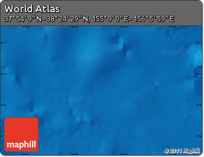 Physical Map of the Area around 38° 9' 19" N, 155° 37' 30" E