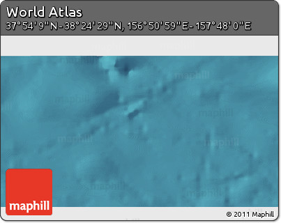 Satellite 3D Map of the Area around 38° 9' 19" N, 157° 19' 29" E