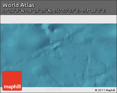 Satellite 3D Map of the Area around 38° 9' 19" N, 157° 19' 29" E