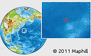Physical Location Map of the area around 38° 9' 19" N, 157° 19' 29" E