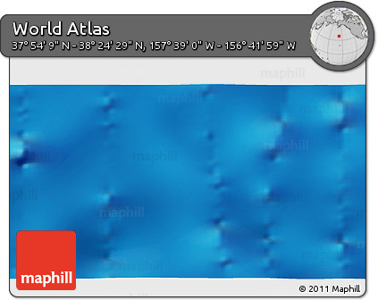 Physical 3D Map of the Area around 38° 9' 19" N, 157° 10' 30" W