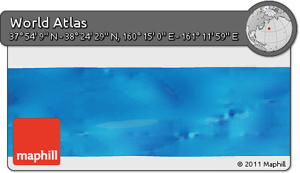 Physical Panoramic Map of the Area around 38° 9' 19" N, 160° 43' 29" E