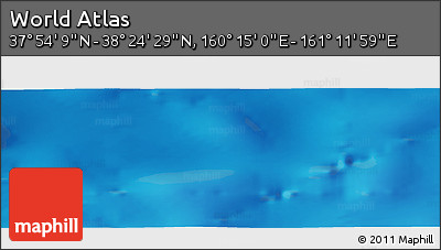 Physical Panoramic Map of the Area around 38° 9' 19" N, 160° 43' 29" E