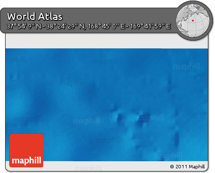 Physical 3D Map of the Area around 38° 9' 19" N, 169° 13' 29" E