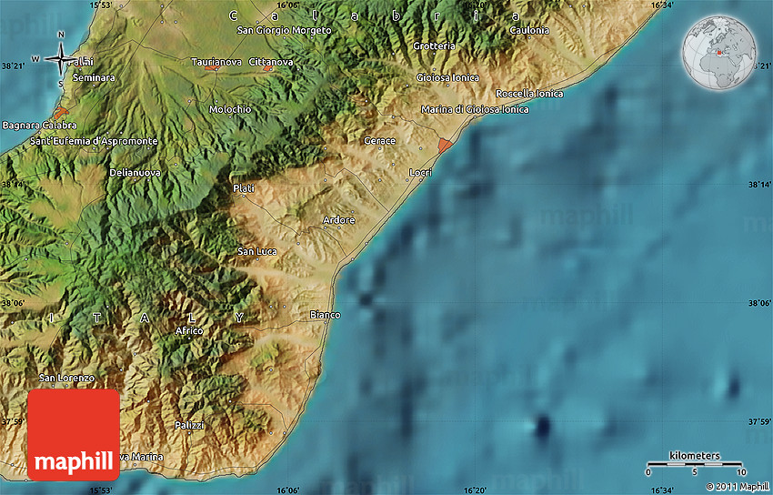 Satellite Map of Mammola