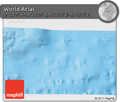 Physical 3D Map of the Area around 38° 9' 19" N, 17° 4' 30" E