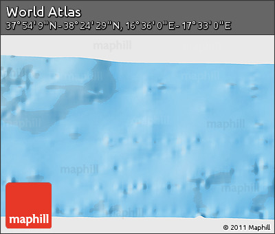 Physical 3D Map of the Area around 38° 9' 19" N, 17° 4' 30" E