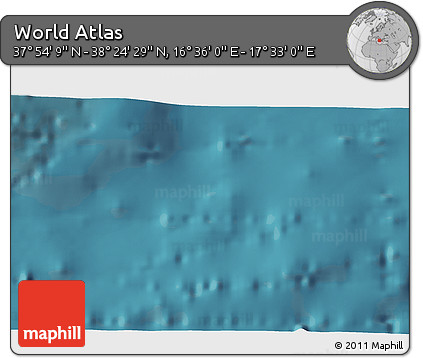Satellite 3D Map of the Area around 38° 9' 19" N, 17° 4' 30" E