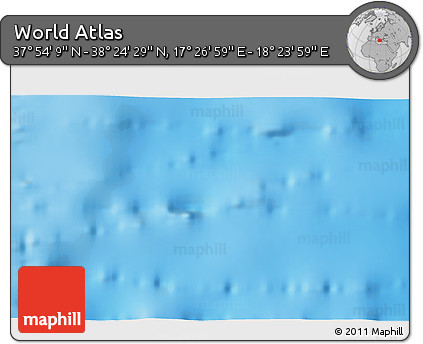 Physical 3D Map of the Area around 38° 9' 19" N, 17° 55' 29" E