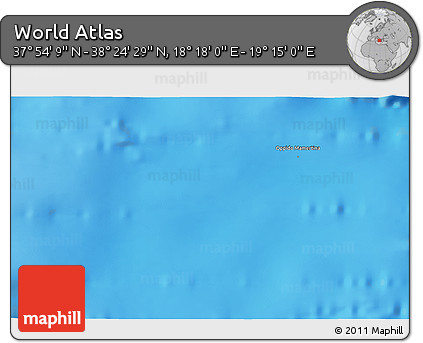 Physical 3D Map of the Area around 38° 9' 19" N, 18° 46' 29" E