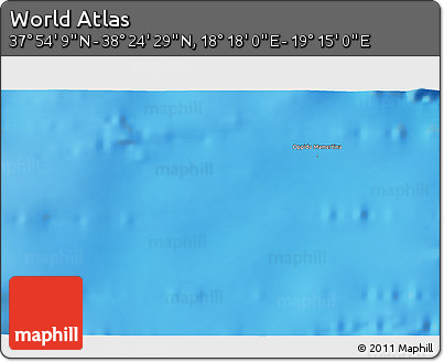 Physical 3D Map of the Area around 38° 9' 19" N, 18° 46' 29" E