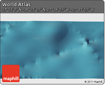 Satellite 3D Map of the Area around 38° 9' 19" N, 21° 10' 29" W