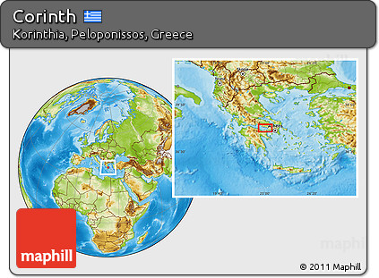 Physical Location Map of Corinth