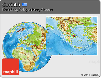 Physical Location Map of Corinth