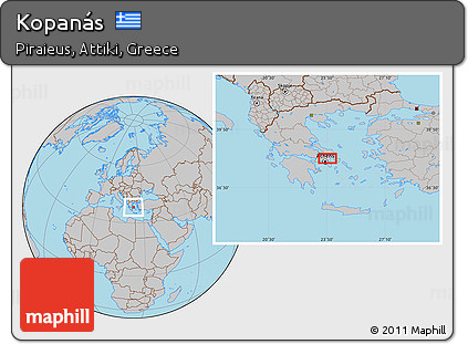 Gray Location Map of Kopanás