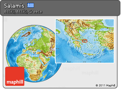 Physical Location Map of Salamís