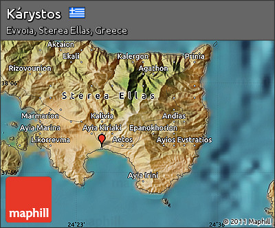 Satellite Map of Kárystos