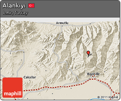 Shaded Relief 3D Map of Alankıyı