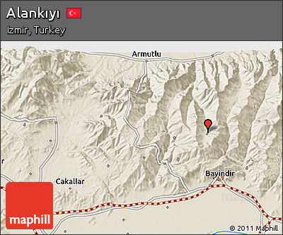 Shaded Relief 3D Map of Alankıyı