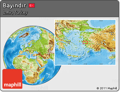 Physical Location Map of Bayındır