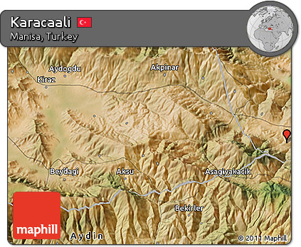 Satellite 3D Map of Karacaali