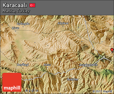 Satellite 3D Map of Karacaali