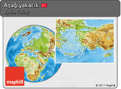 Physical Location Map of Aşağıyakacık