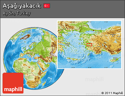Physical Location Map of Aşağıyakacık