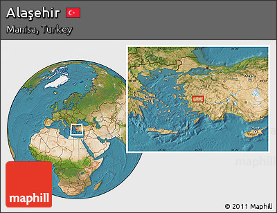 Satellite Location Map of Alaşehir