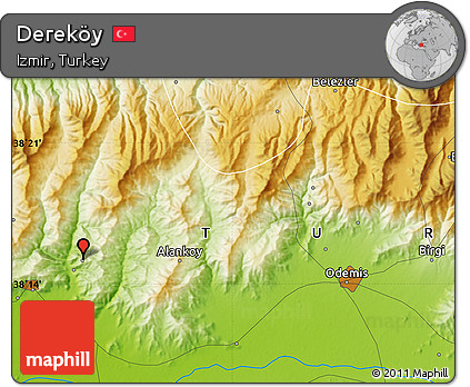 Physical Map of Dereköy